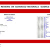 REVIEWS ON ADVANCED MATERIALS SCIENCE雜志封面